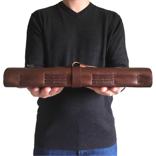 Extra Large Leather Sketchbook, Choose Your Size and Color