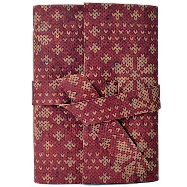 Ready To Ship 5x7 Vegan Cork Unlined Notebook, Snowflake