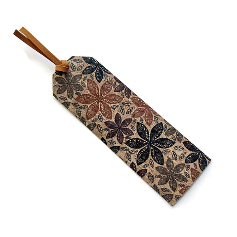 Autumn Floral Cork Bookmark, Vegan Friendly