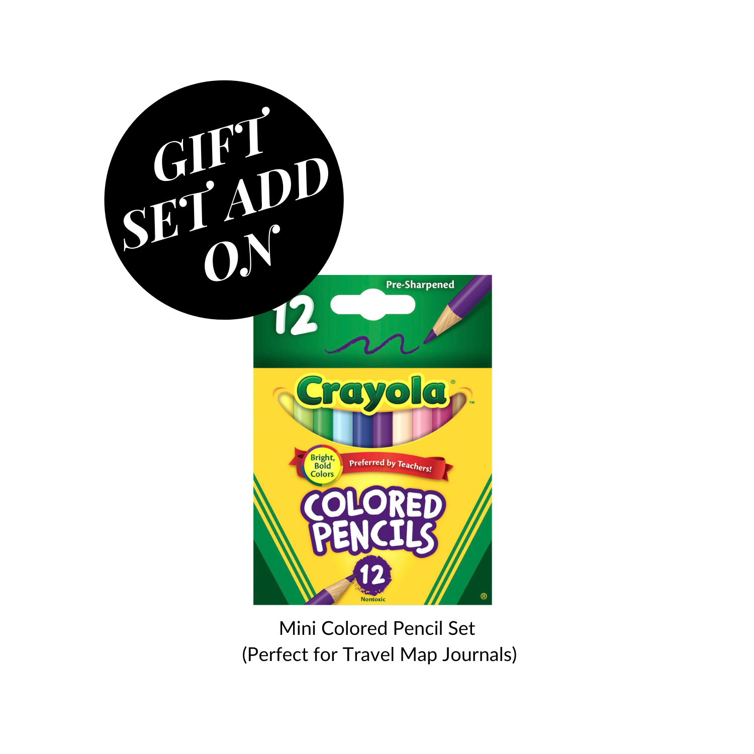 Mini Crayola Colored Pencils, Set of 12 Assorted Colors Mini Crayola Colored Pencils, Set of 12 Assorted Colors