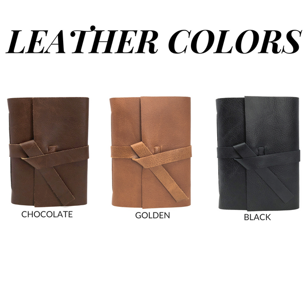 Extra Large Leather Sketchbook, Choose Your Size and Color