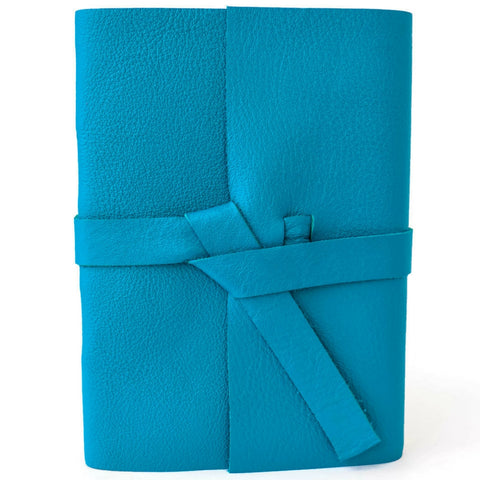 Front view of Teal Leather Journal