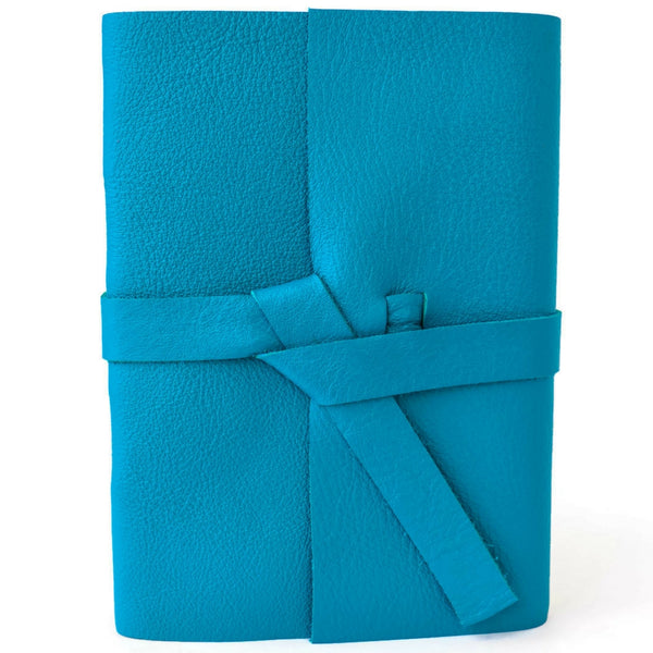 Front view of Teal Leather Journal