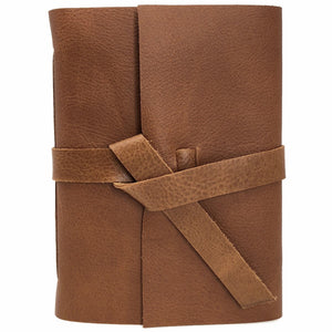 Custom Unlined Leather Sketchbook or Notebook, Golden Brown
