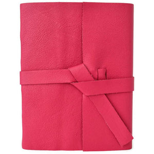 Personalized Pink Leather book that can be customized with initials