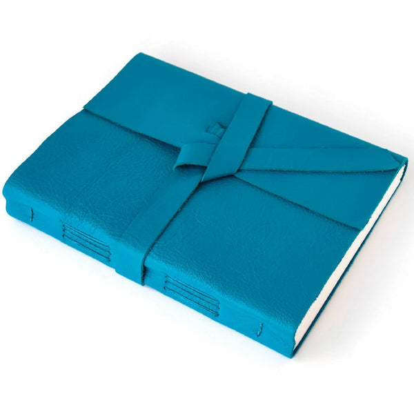 Custom Teal Journal with Lined Pages made with Genuine Leather 