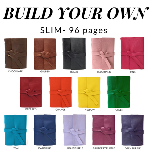 Slim Leather Journal, 96 Pages, Build Your Own
