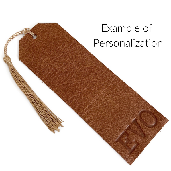 Custom Leather Bookmark with Optional Personalization