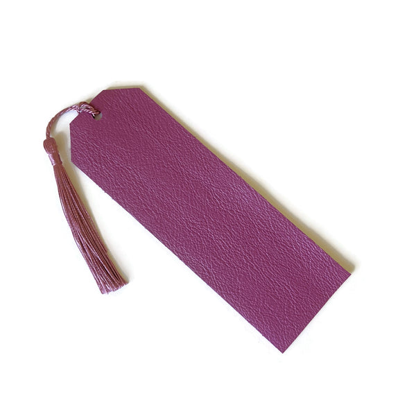 Mulberry Purple Leather Bookmark