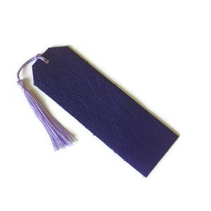 Dark Purple Leather Bookmark