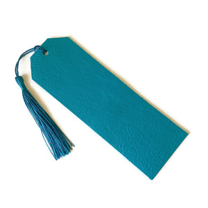 Teal Leather Bookmark