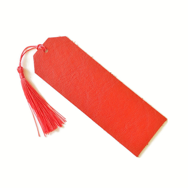 Orange Leather Bookmark