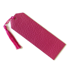 Pink Leather Bookmark