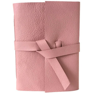 Blush Pink Leather Journal Front View