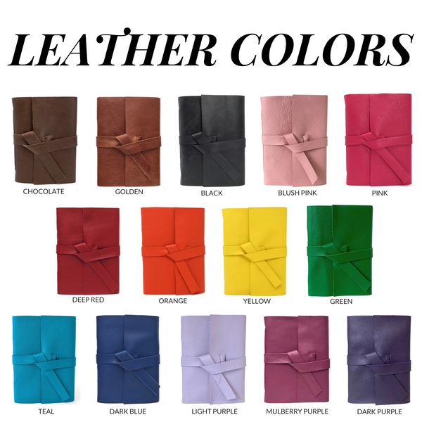 Chunky Leather Journal, 384 Pages, Choose Your Colors