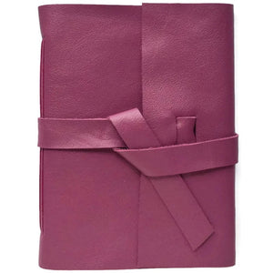 Front View of Mulberry Purple Leather Journal