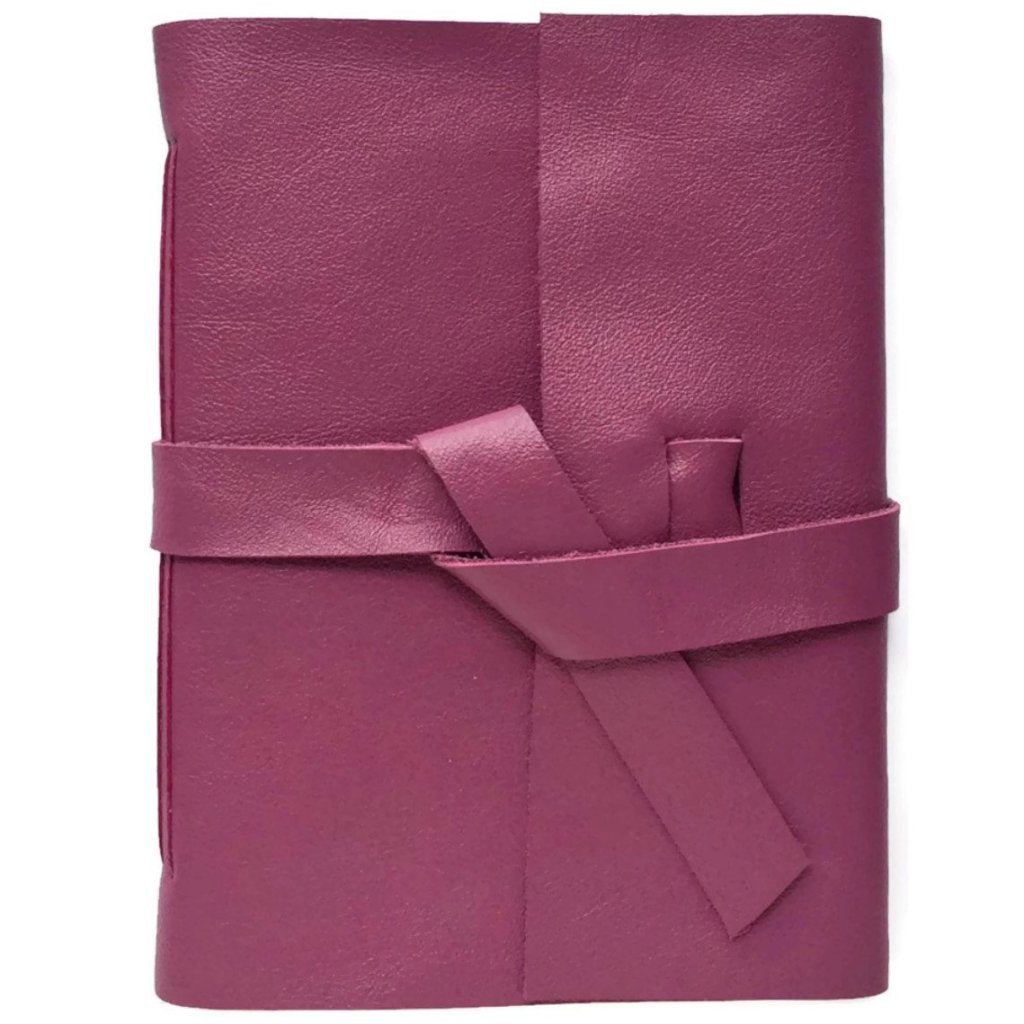 Front View of Mulberry Purple Leather Journal
